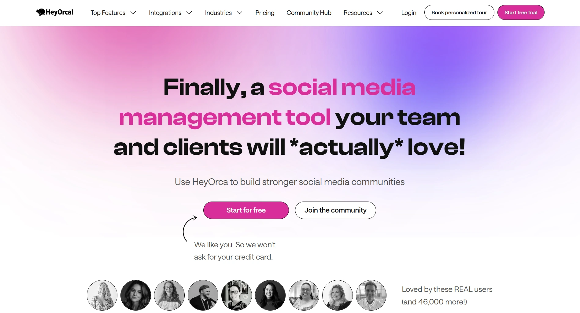 HeyOrca social media management