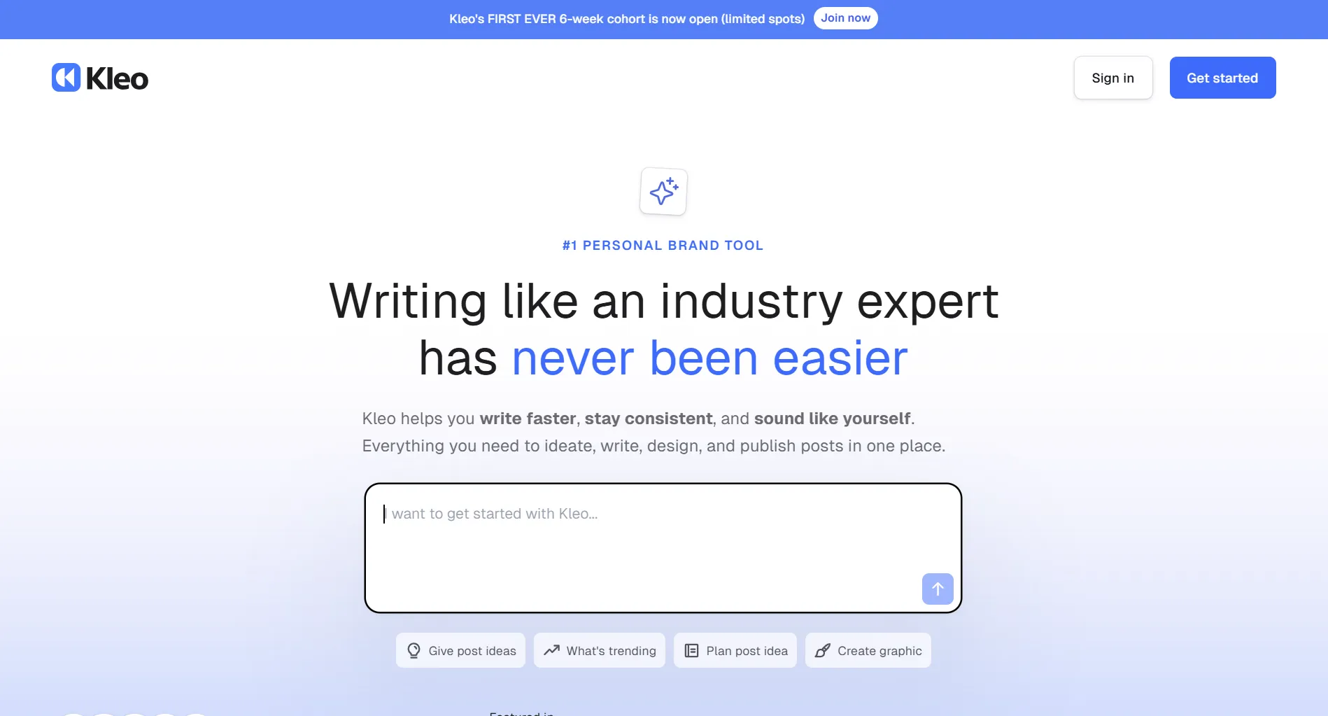 Kleo AI personal brand tool