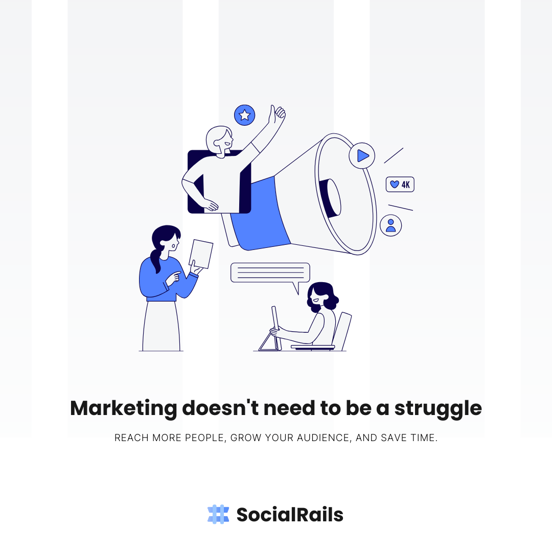 Promotional image with text 'Marketing doesn't need to be a struggle' emphasizing easy automated bidding