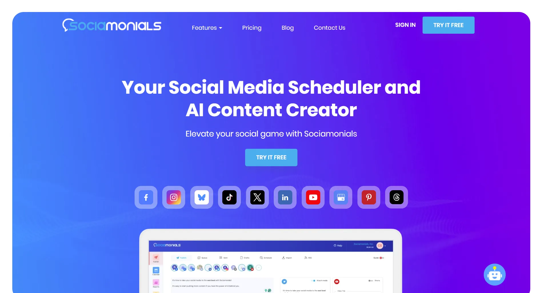 Sociamonials social media scheduler