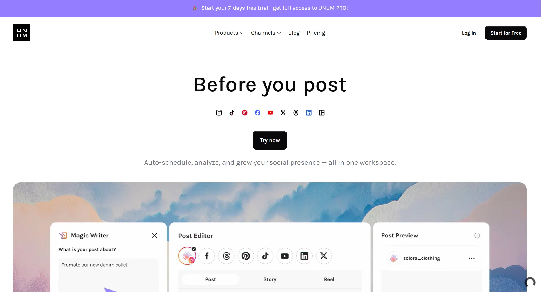 UNUM social media marketing