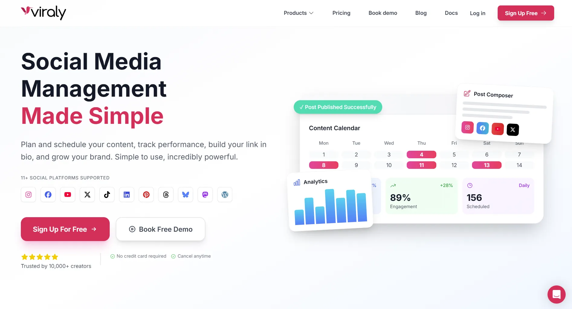 Viraly social media scheduler